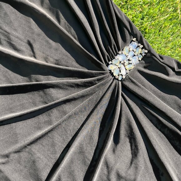 Rhinestone Embellished Cocktail Dress - Picture 2 of 4